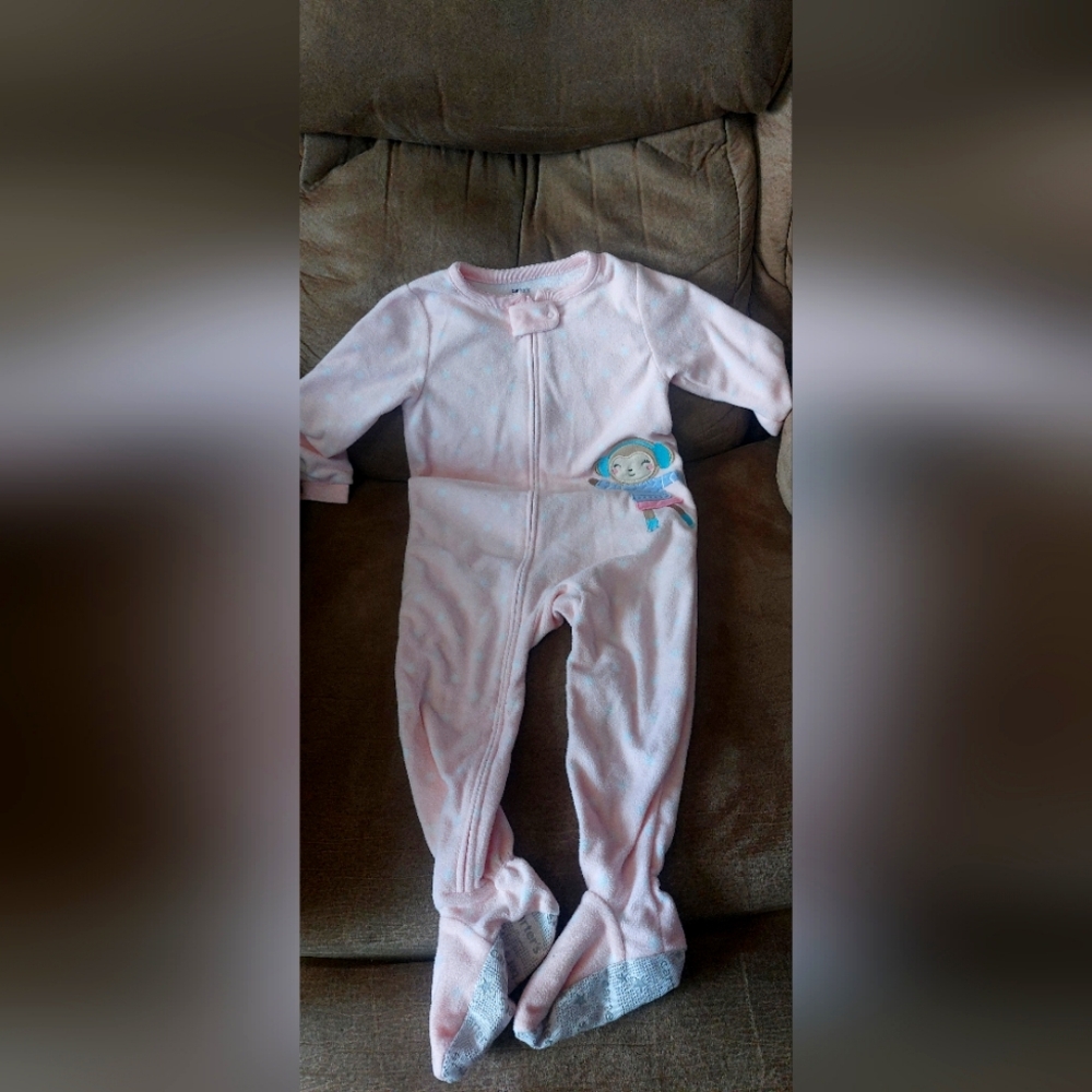 ❄️ Carter's Pink Fleece Footie One Piece